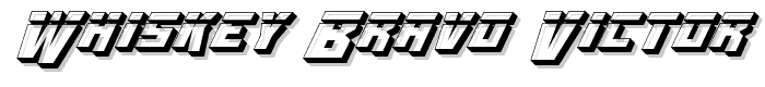 Whiskey Bravo Victor Laser3D font